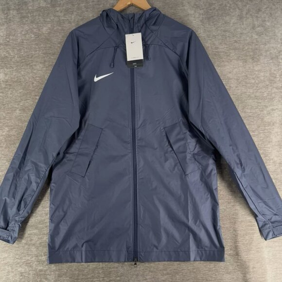 Nike Men Medium Storm-FIT Academy Full-Zip Hooded Jacket Obsidian Blue DJ6301 - Picture 2 of 12